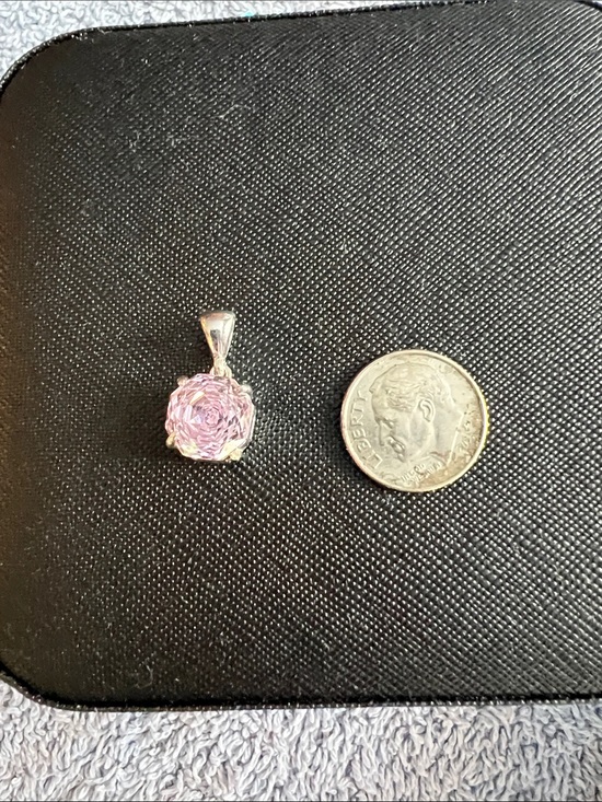 Jewelry - Sterling Silver Pink cz Pendant — Elegant Women’s Jewelry